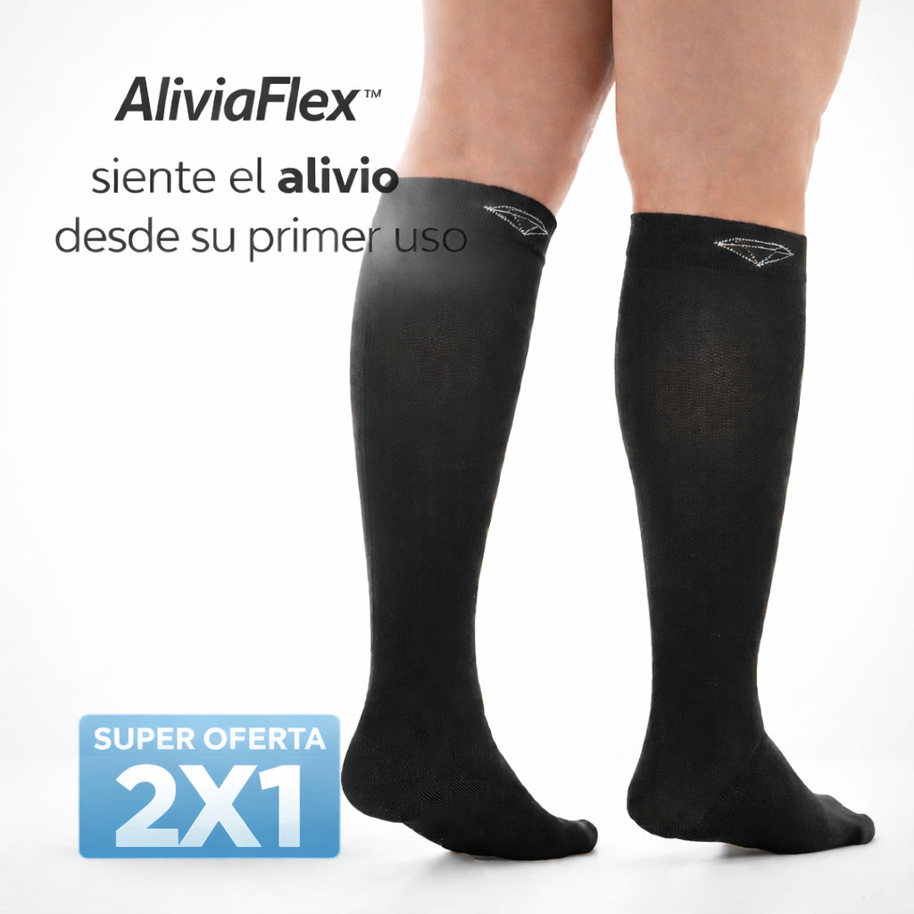 2x1 Medias de compresión AliviaFlex®: Alivio instantáneo de piernas hinchadas y adoloridas