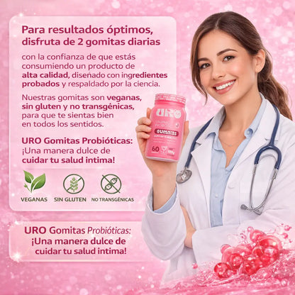 Gomitas Probióticas Femeninas URO® + OBSEQUIO ESPECIAL