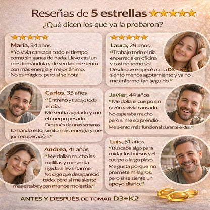 Vitamina D3 y K2 MI™:Suplemento para defensas bajas y cansancio constante