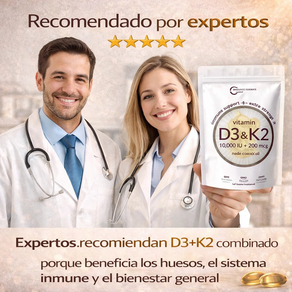 Vitamina D3 y K2 MI™:Suplemento para defensas bajas y cansancio constante
