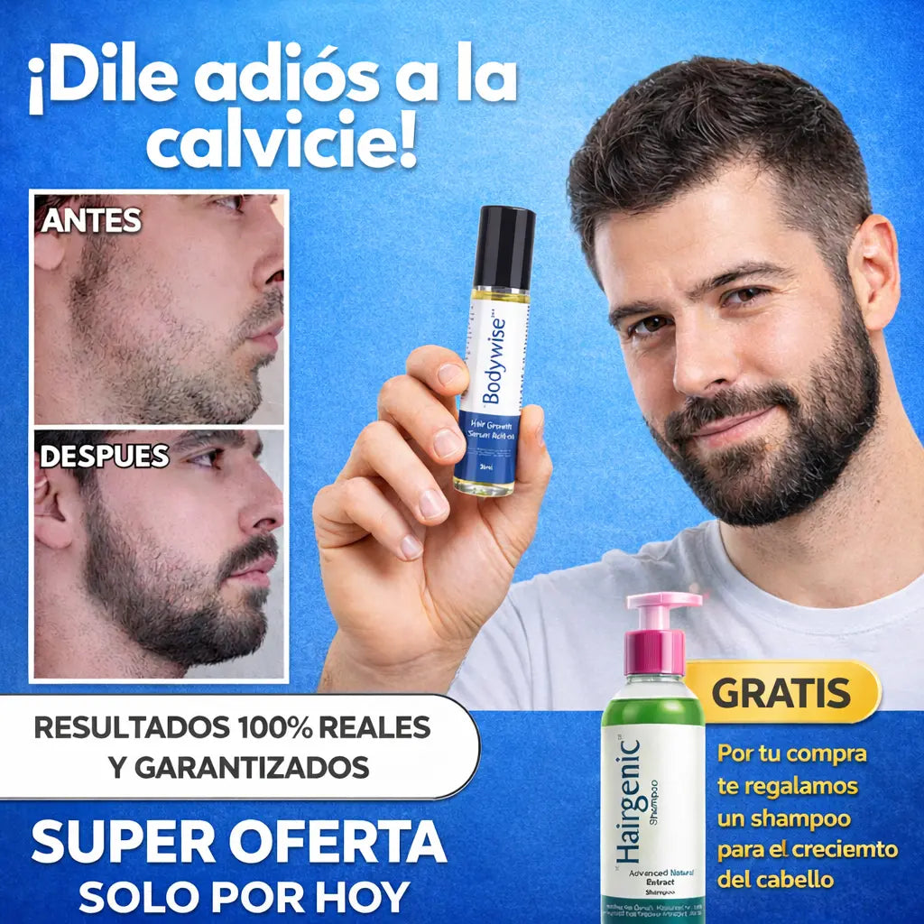 OFERTA ESPECIAL: Por la compra de Tricholoy®  te llevas un Shampoo GRATIS para que fortalezcas el crecimiento del cabello y barba