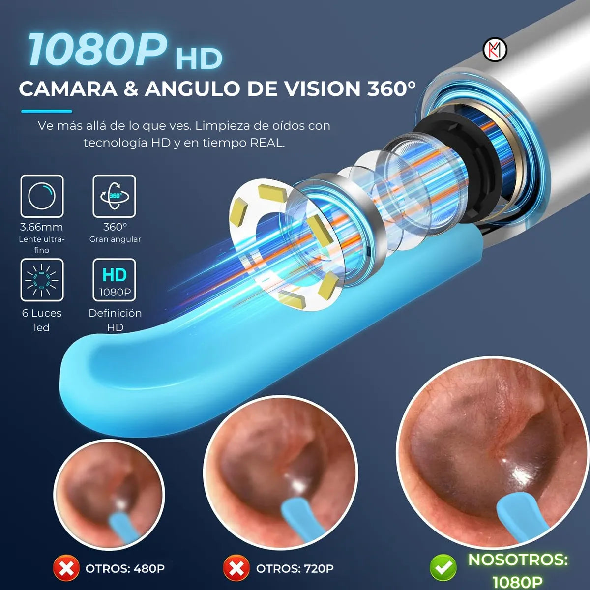 Limpiador de Oídos Inteligente HearCare™ Con Cámara