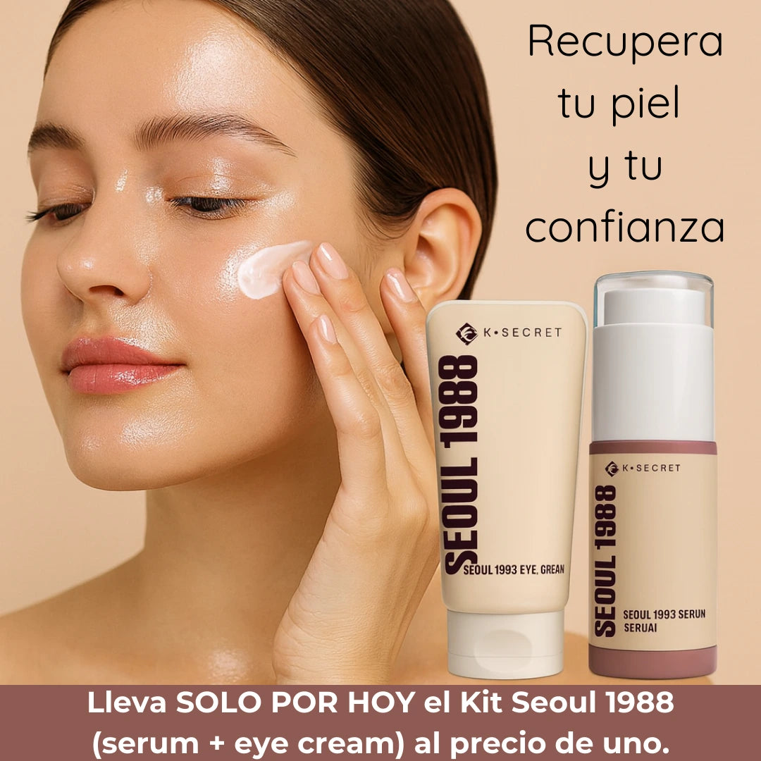 Kit de skincare coreano (Serum facial + Crema para contorno de ojos) Seoul 1988®