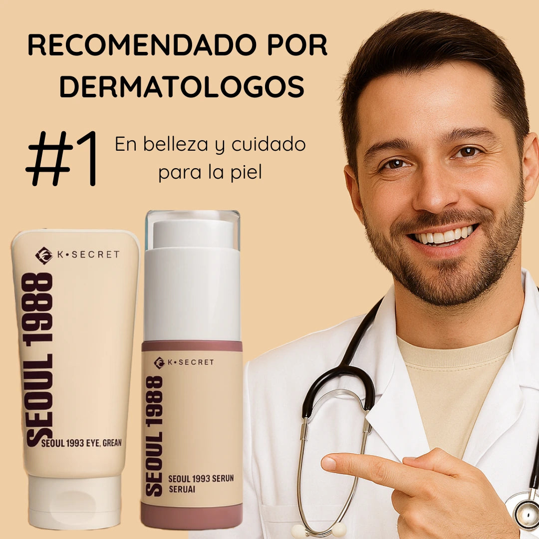 Kit de skincare coreano (Serum facial + Crema para contorno de ojos) Seoul 1988®
