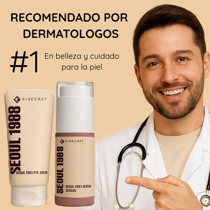 Kit de skincare coreano (Serum facial + Crema para contorno de ojos) Seoul 1988®
