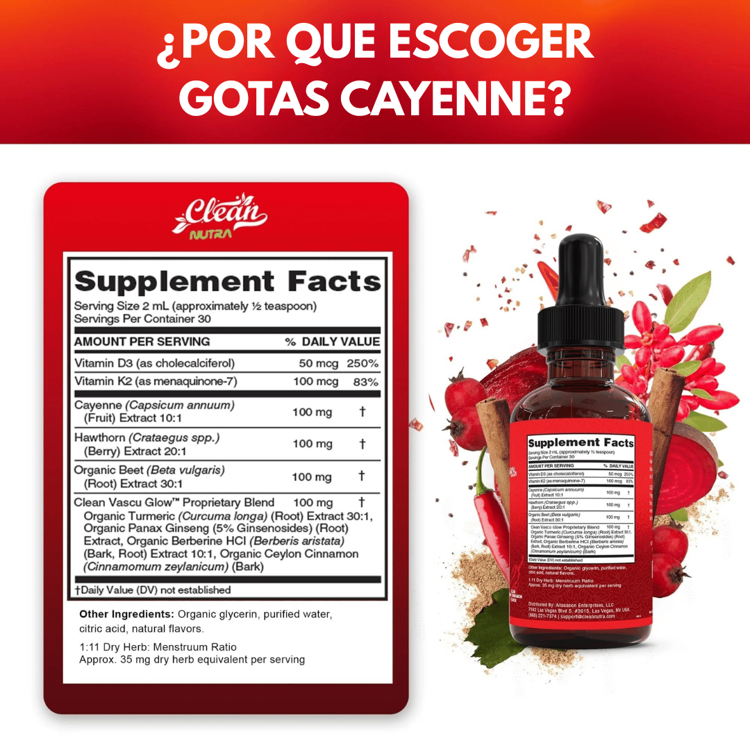 Gotas Cayenne Vascular Flow® + ENVIÓ GRATIS