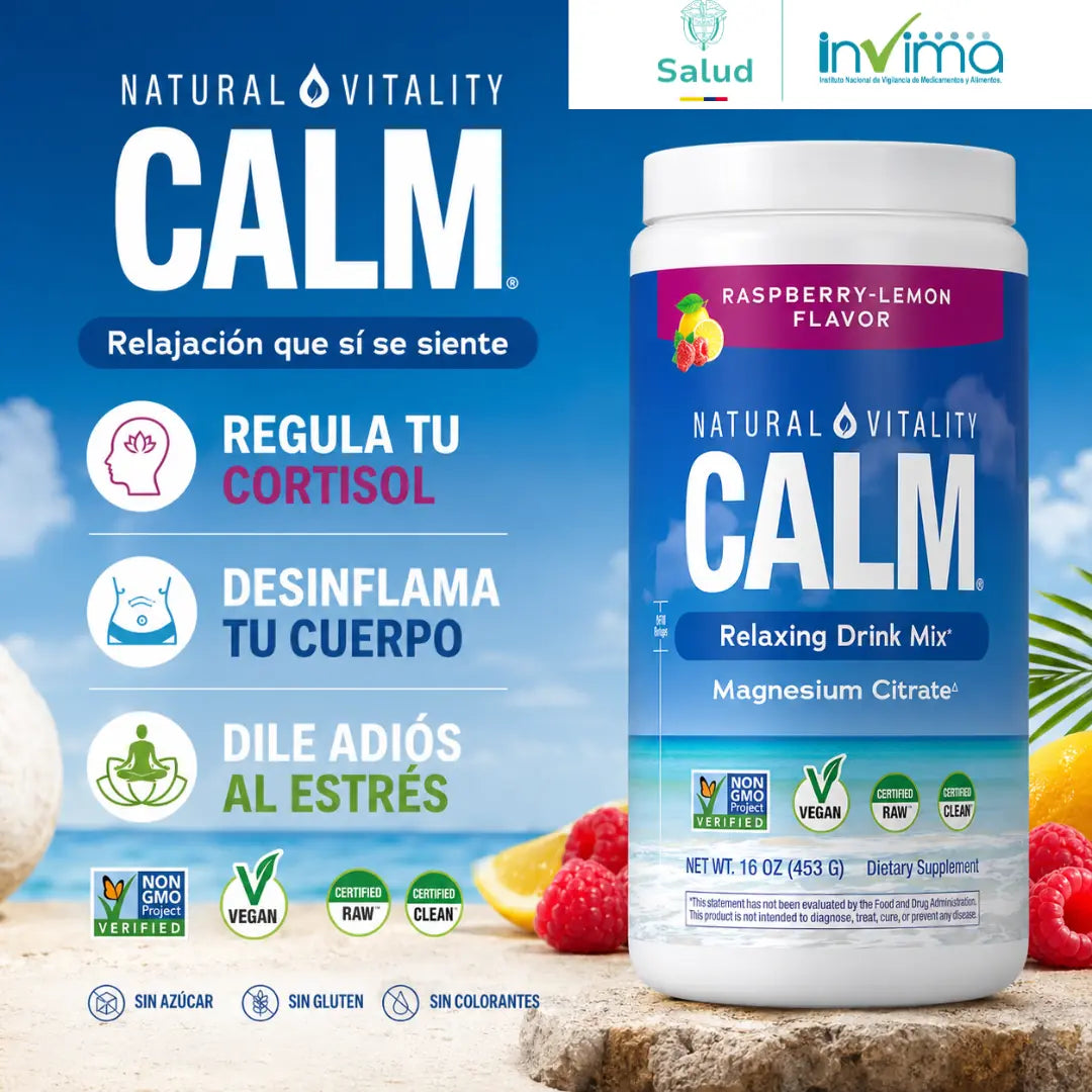 Citrato de Magnesio Calm® Sabor Frambuesa Limon 16 Oz